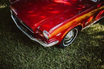 1960s Vintage Red Mustang