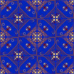  Seamless  pattern multicolor in the Arabian style.