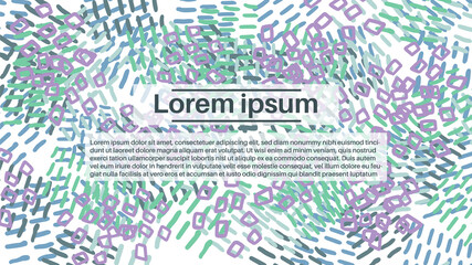 Fantasy messy doodle geometric shapes background. Abstract card, layout. Creative landing page or business background. Advertisement cover.