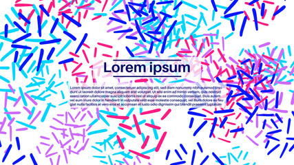 Fantasy messy doodle geometric shapes background. Abstract card, layout. Creative landing page or business background. Advertisement cover.