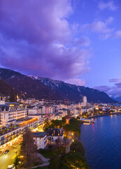 Naklejka premium Panoramaansicht Montreux-Schweiz