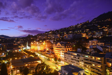 Panoramaansicht Montreux-Schweiz