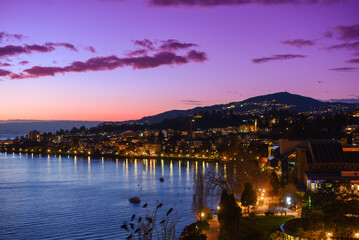 Fototapeta premium Panoramaansicht Montreux-Schweiz