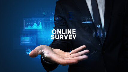 Hand of Businessman holding motivational message