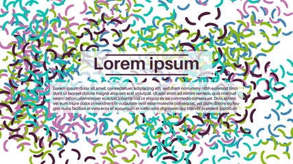 Fantasy messy doodle geometric shapes background. Abstract card, layout. Creative landing page or business background. Advertisement cover.