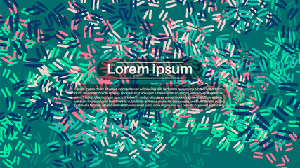 Fantasy messy doodle geometric shapes background. Abstract card, layout. Creative landing page or business background. Advertisement cover.