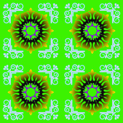 Seamless  pattern multicolor in the Arabian style.