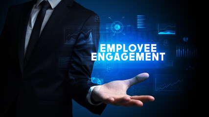 Hand of Businessman holding motivational message