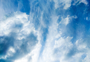 Beautiful storm clouds in the blue sky. Heaven