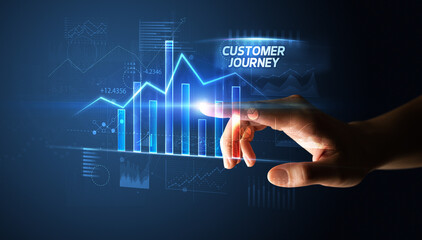 Hand touching business concept concept