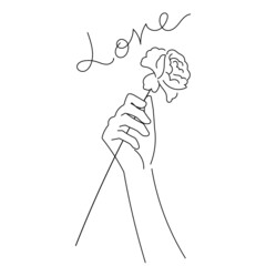 花を持つ手　プレゼント