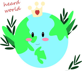 A smiling globe.Save our planet.