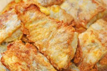 Fried fish - fiskcakes coated in breadcrumbs