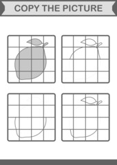 Copy the picture with Lemon. Worksheet for kids