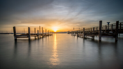 Obraz premium Sonnenaufgang am Ammersee 