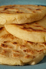 Grilled Arepas, a favorite street food from Columbia, South America