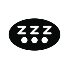 Sleepy zzz icon on white background Design concept about sleep, dream, relax, insomnia.