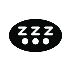 Fototapeta premium Sleepy zzz icon on white background Design concept about sleep, dream, relax, insomnia.
