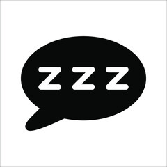 Sleepy zzz icon on white background Design concept about sleep, dream, relax, insomnia.