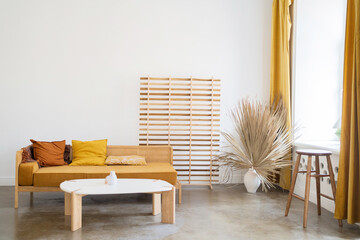 Stylish interiors minimalism yellow