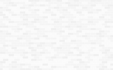 White brick wall. Abstract grunge background. Wall with rectangle tiles. White and grey bricks. Interior design template. Light vintage blocks. Vector illustration