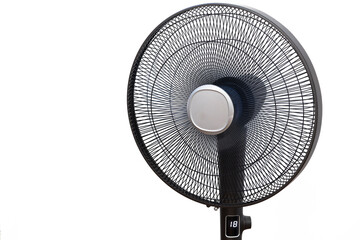 Ventilador de pie, aislado en blanco