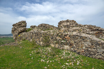 Fototapeta na wymiar Ruins of ancient Vishegrad Fortress, Bulgaria