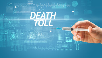 Syringe needle with virus vaccine