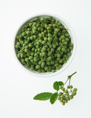 山椒の実　　白バック