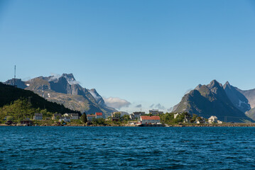 Fototapeta premium View of Moskenesoya Island in north Norway 