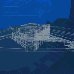 3d architectural drawing