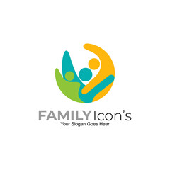 Family logo and charity design, community logos
