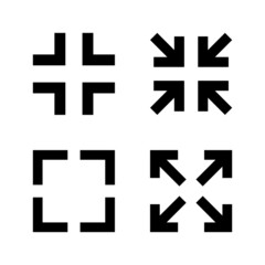 Obraz premium Fullscreen Icon vector. Expand to full screen sign and symbol. Arrows symbol
