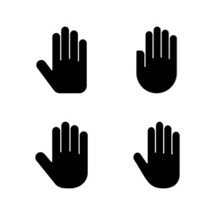 Hand icon vector. hand sign and symbol. palm