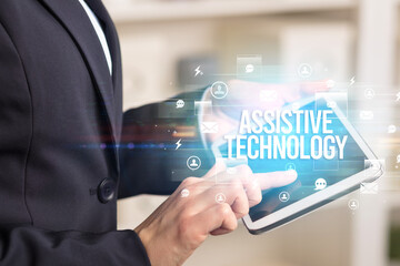 Close-up of a tablet searching modern technology concept