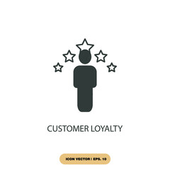 customer loyalty icons  symbol vector elements for infographic web