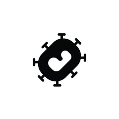 Monkeypox virus symptoms icon. Pox virus. Simple solid style symbol. Glyph vector illustration isolated on white background. EPS 10.