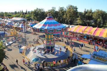 Fototapeta na wymiar Carousel at the State Fair