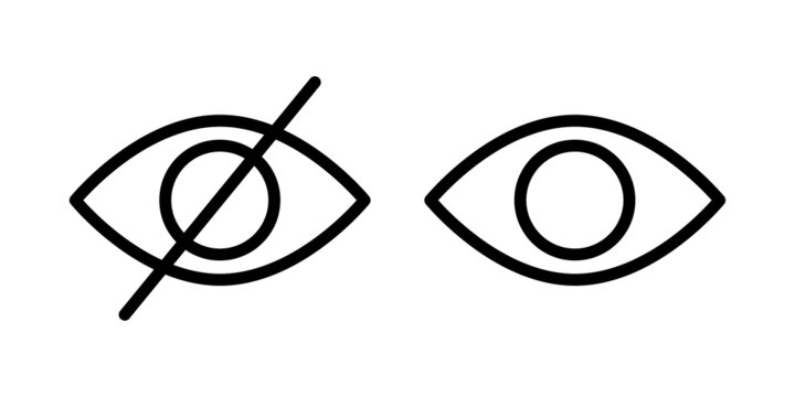 don't look eye watch. eye watch. Line art illustration. Vector illustration. Stock image. 