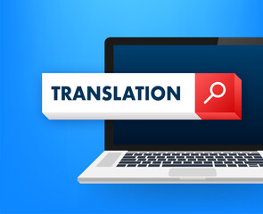 Translation, great design for any purposes. Vector 3d illustration