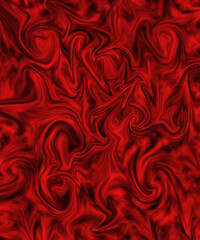 Abstract liquid texture background in deep red. Luxurious and elegant background.