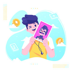 non fungible digital asset illustration