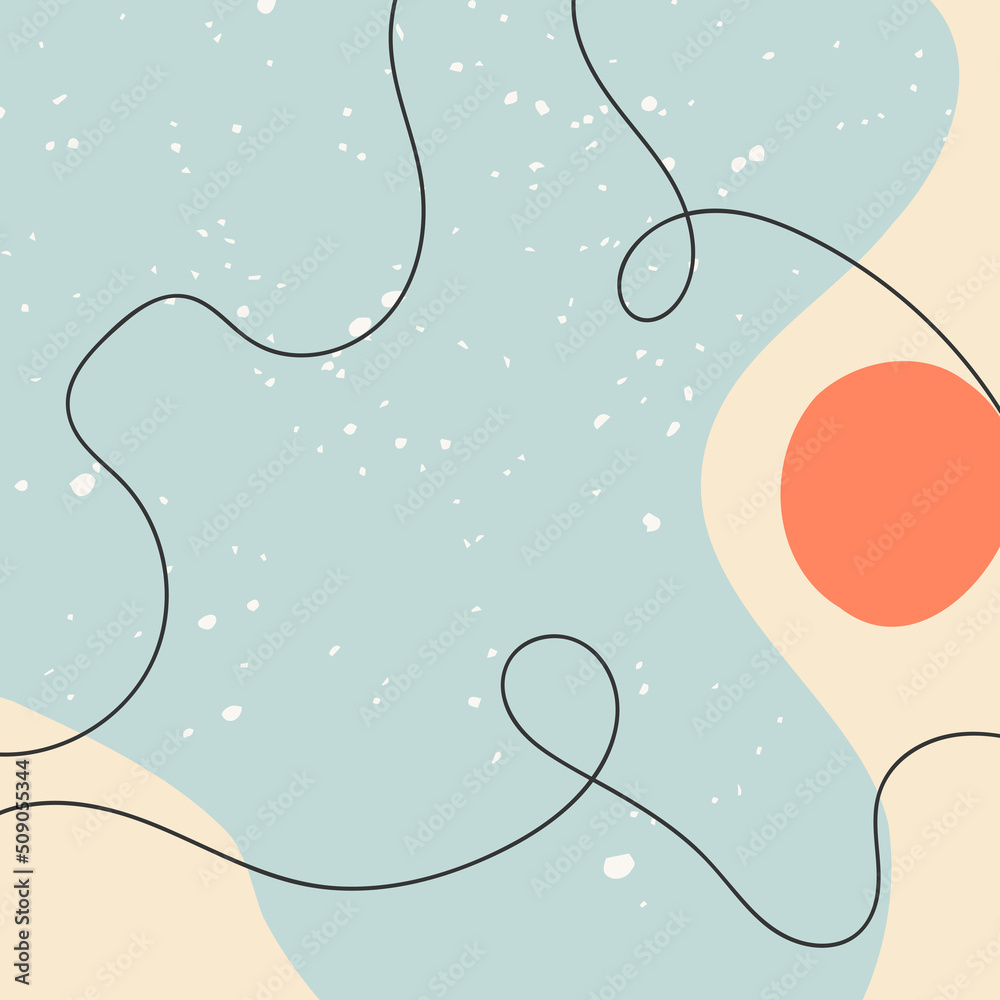 Wall mural abstract creative backgrounds in minimal trendy style with copy space for text.
