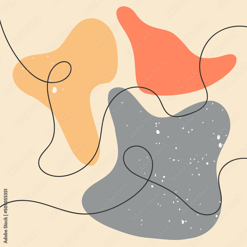 Wall mural abstract creative backgrounds in minimal trendy style with copy space for text.