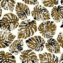 Beautiful and seamless Hawaiian print of vector material,