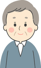 シニア男性上半身