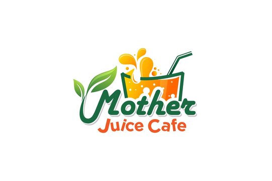 Natural orange juice logo label Royalty Free Vector Image