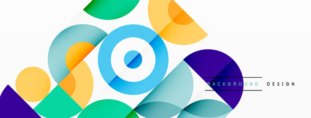 Colorful circle abstract background. Template for wallpaper, banner, presentation, background