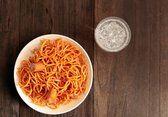 Japanese food Napolitan on the table