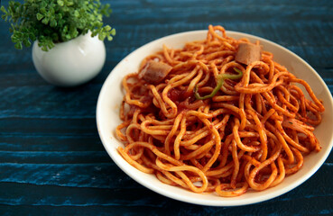 Japanese food Napolitan on the table